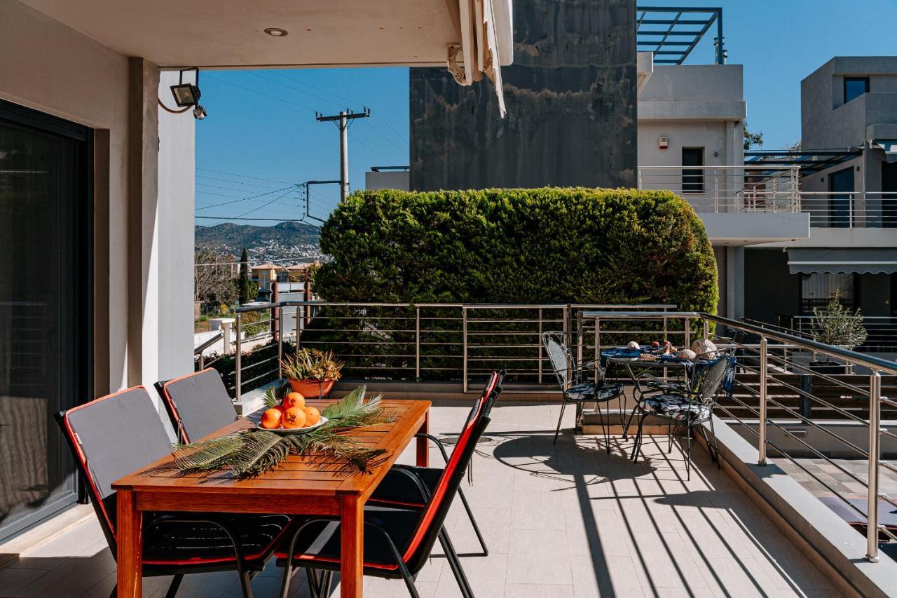 Villa The Palm, Beach & Airport Closeby - Pool Pórto Ráfti 외부 사진
