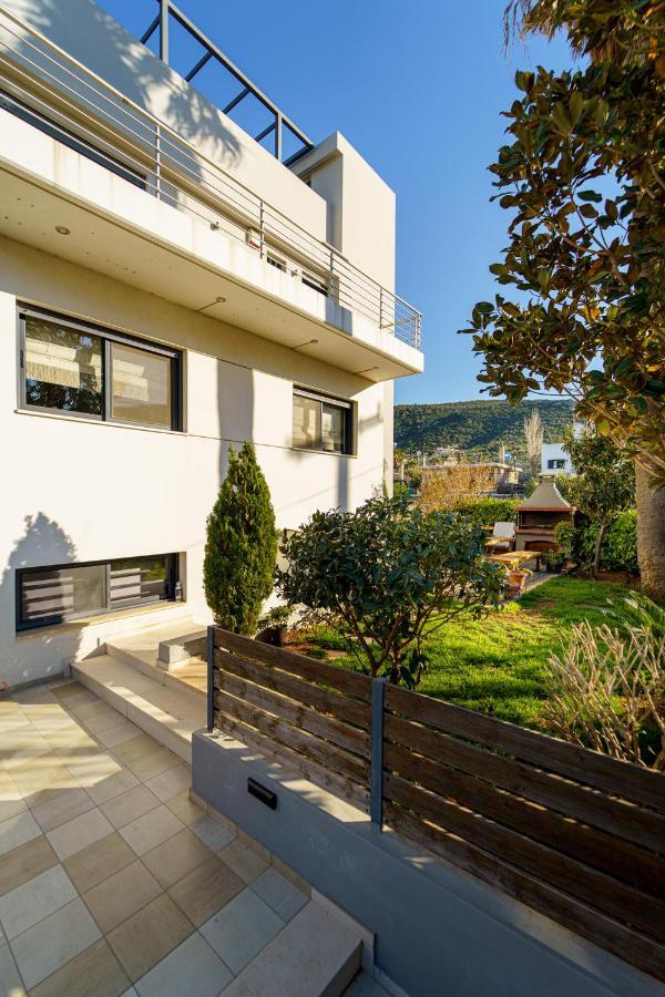 Villa The Palm, Beach & Airport Closeby - Pool Pórto Ráfti 외부 사진
