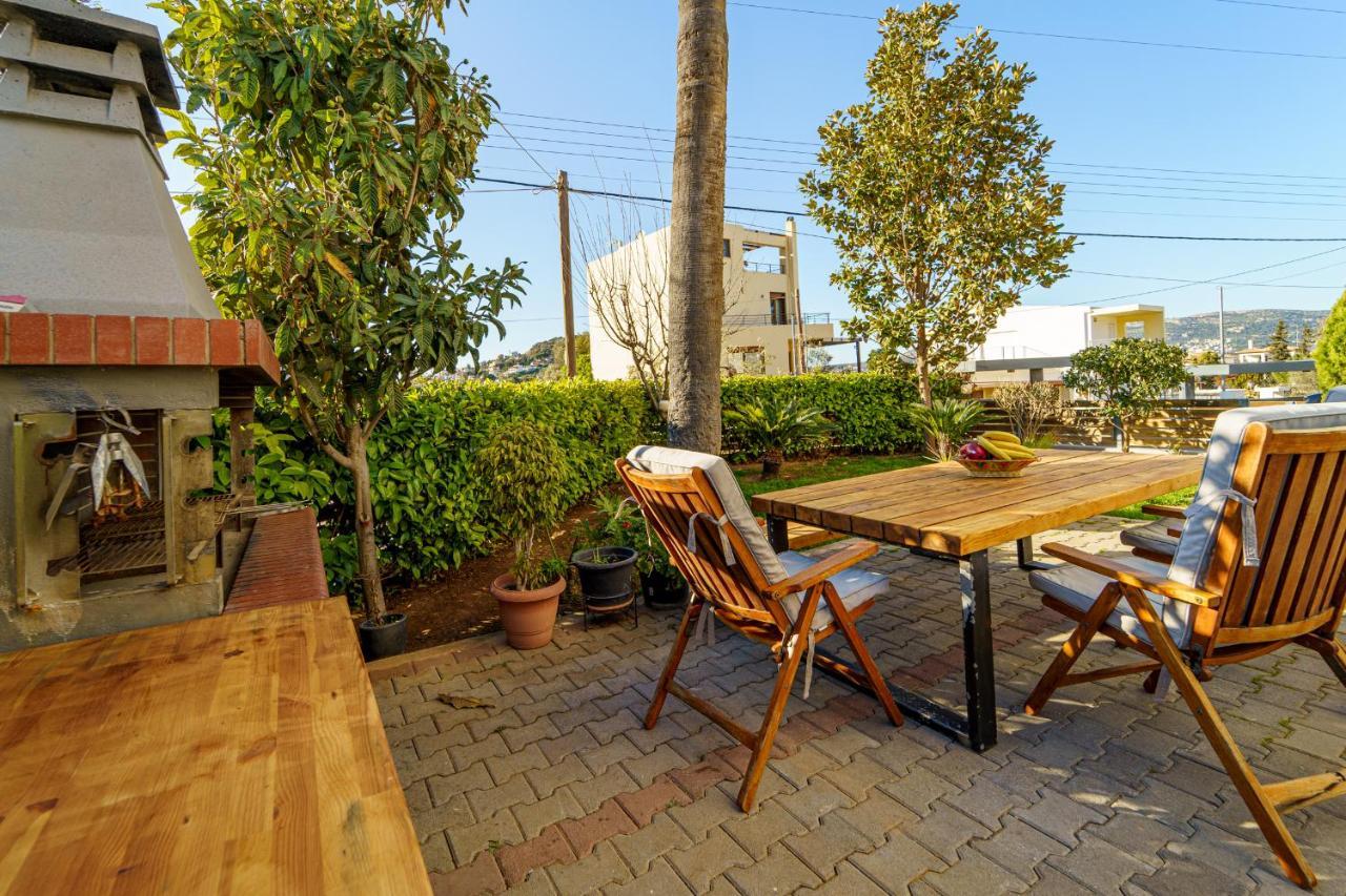 Villa The Palm, Beach & Airport Closeby - Pool Pórto Ráfti 외부 사진