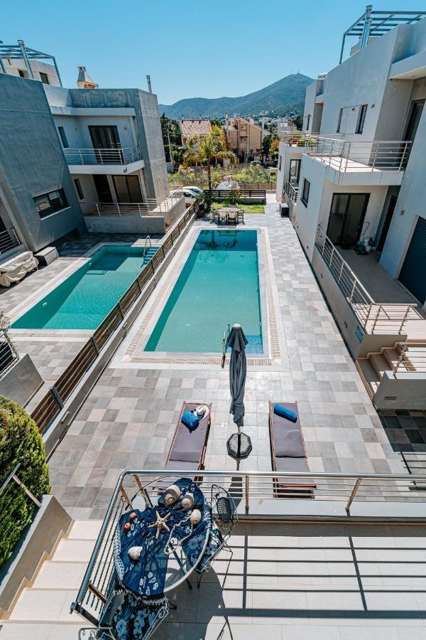 Villa The Palm, Beach & Airport Closeby - Pool Pórto Ráfti 외부 사진