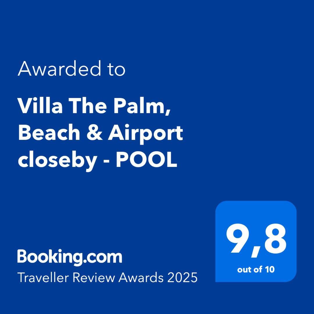 Villa The Palm, Beach & Airport Closeby - Pool Pórto Ráfti 외부 사진