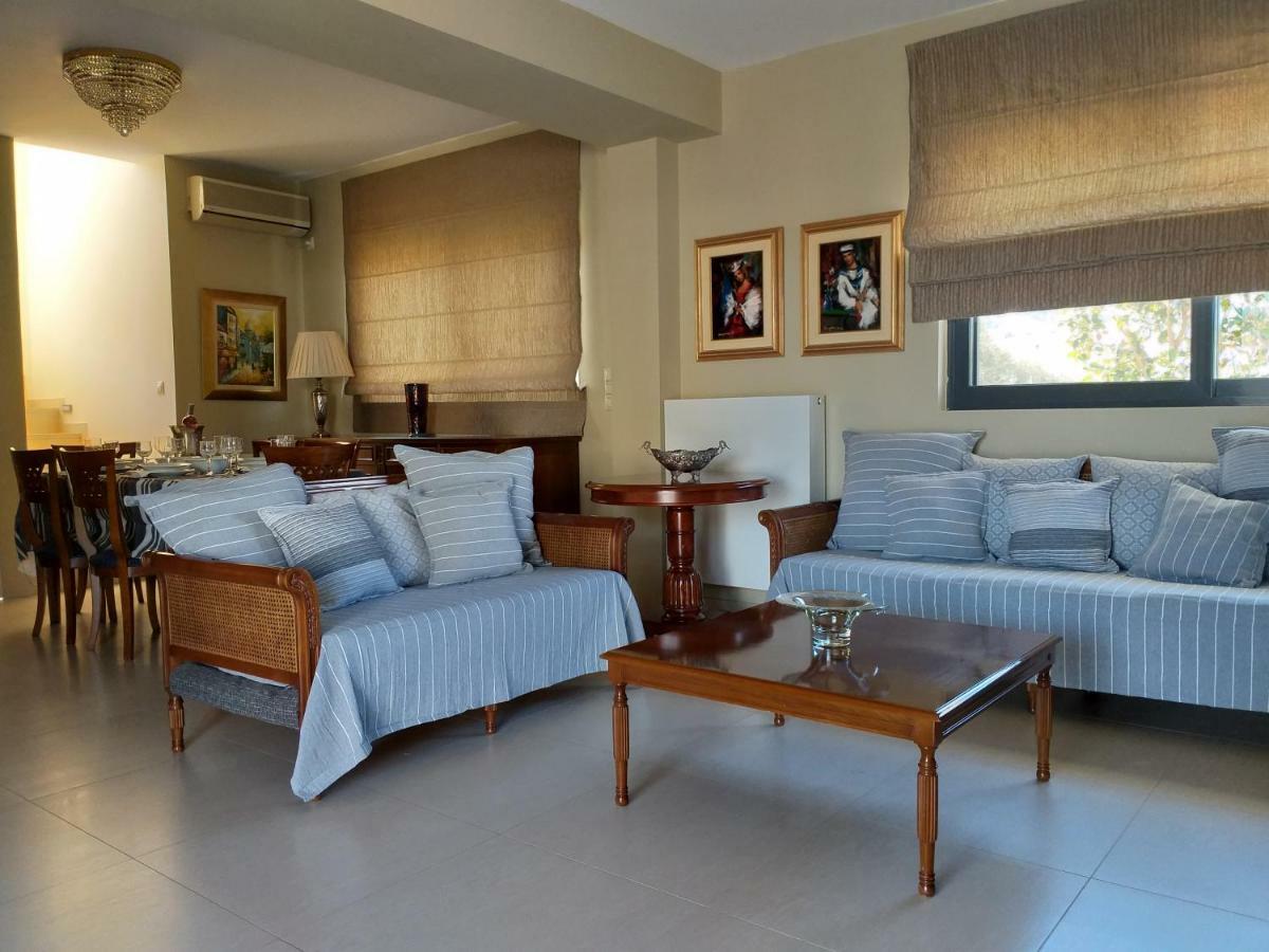 Villa The Palm, Beach & Airport Closeby - Pool Pórto Ráfti 외부 사진